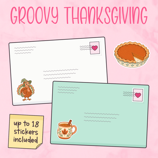 Groovy Thanksgiving Stickers