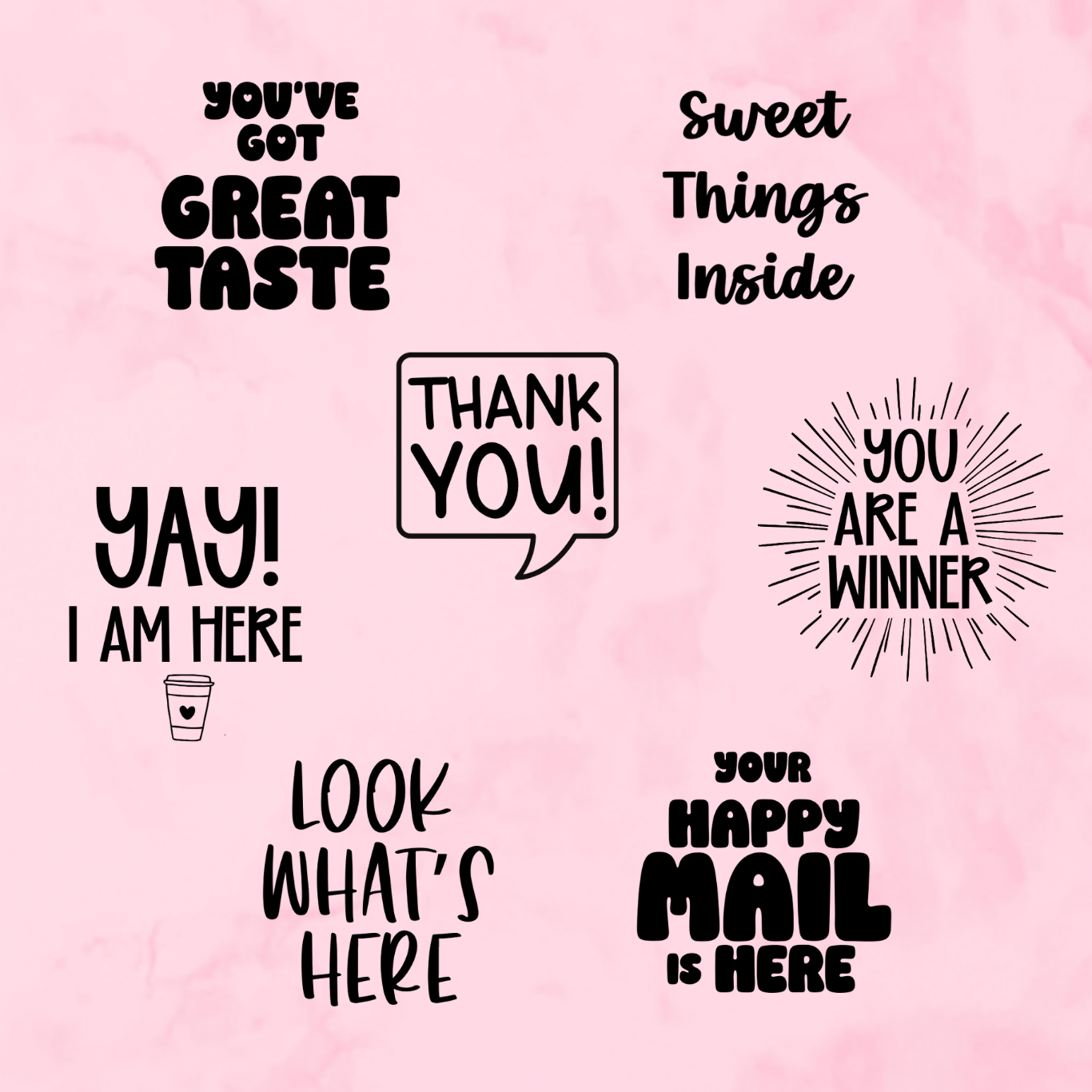 Happy Mail Basic Stickers