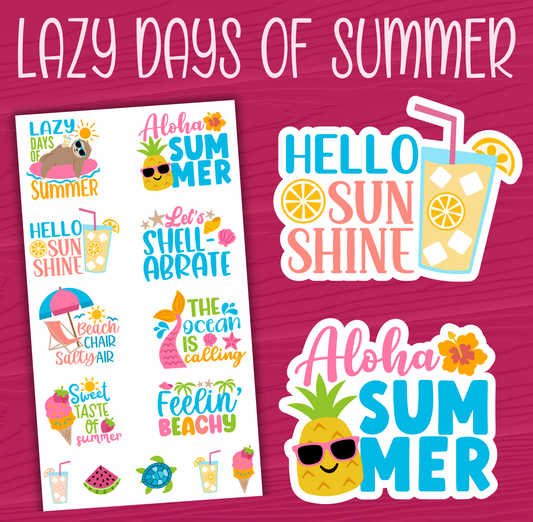 Lazy Days of Summer Stickers