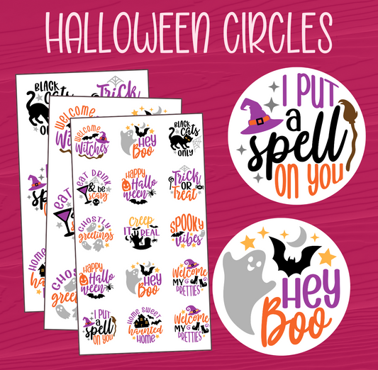 Halloween Circle Stickers