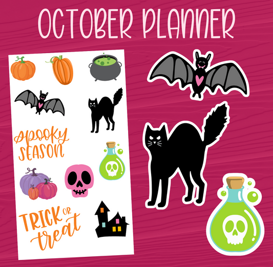 October Planner Stickers