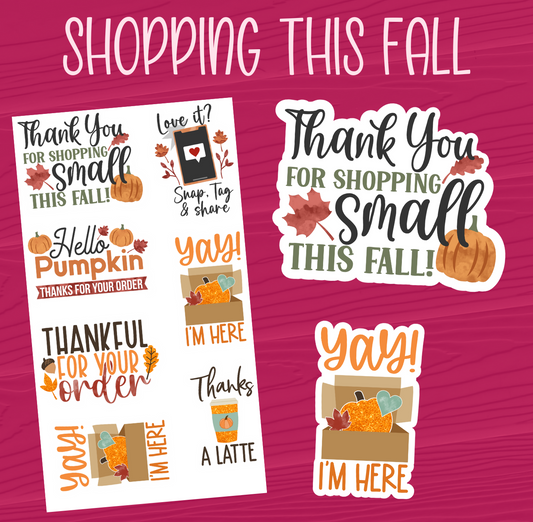 Shop Small This Fall Stickers