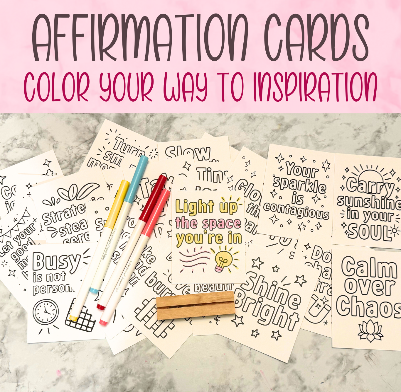 Affirmation Color Me Cards