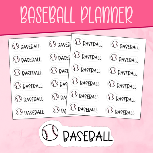 Baseball Planner Stickers