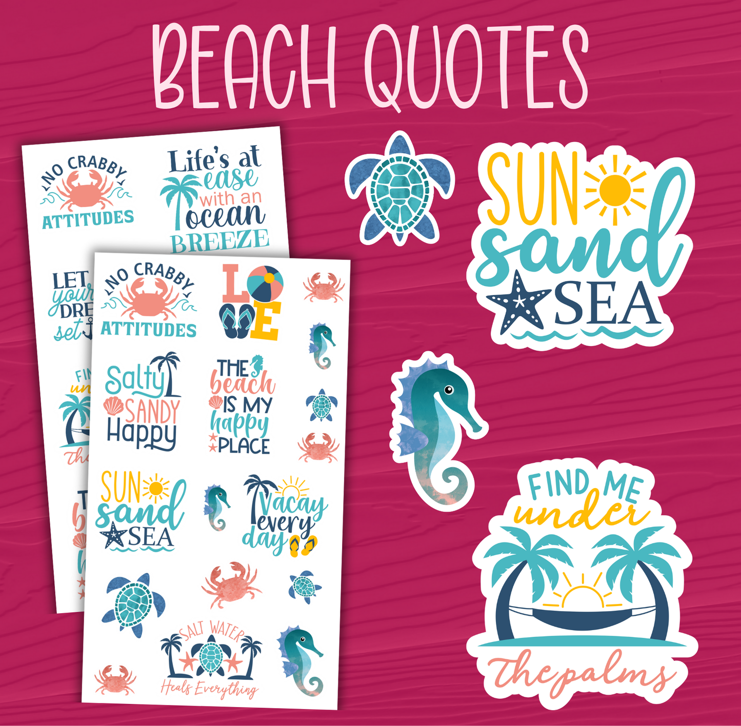 Beach Quote Stickers