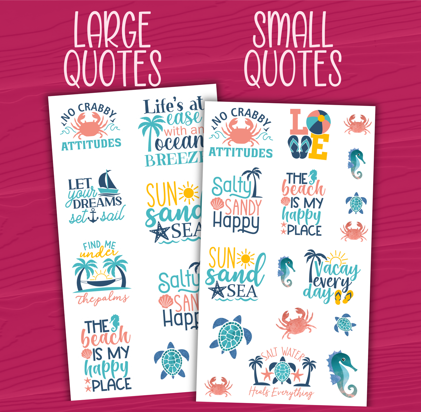 Beach Quote Stickers