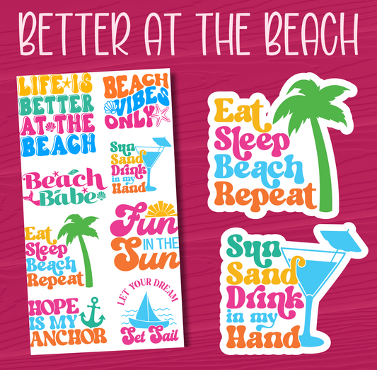Better a the Beach Stickers