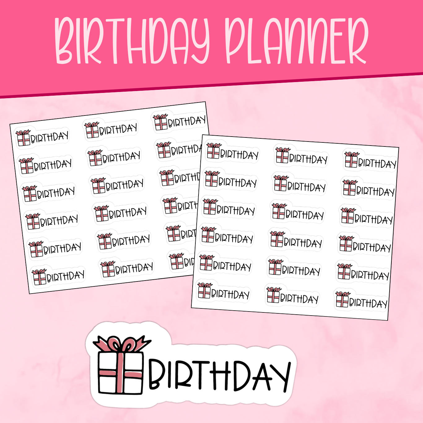 Birthday Planner Stickers