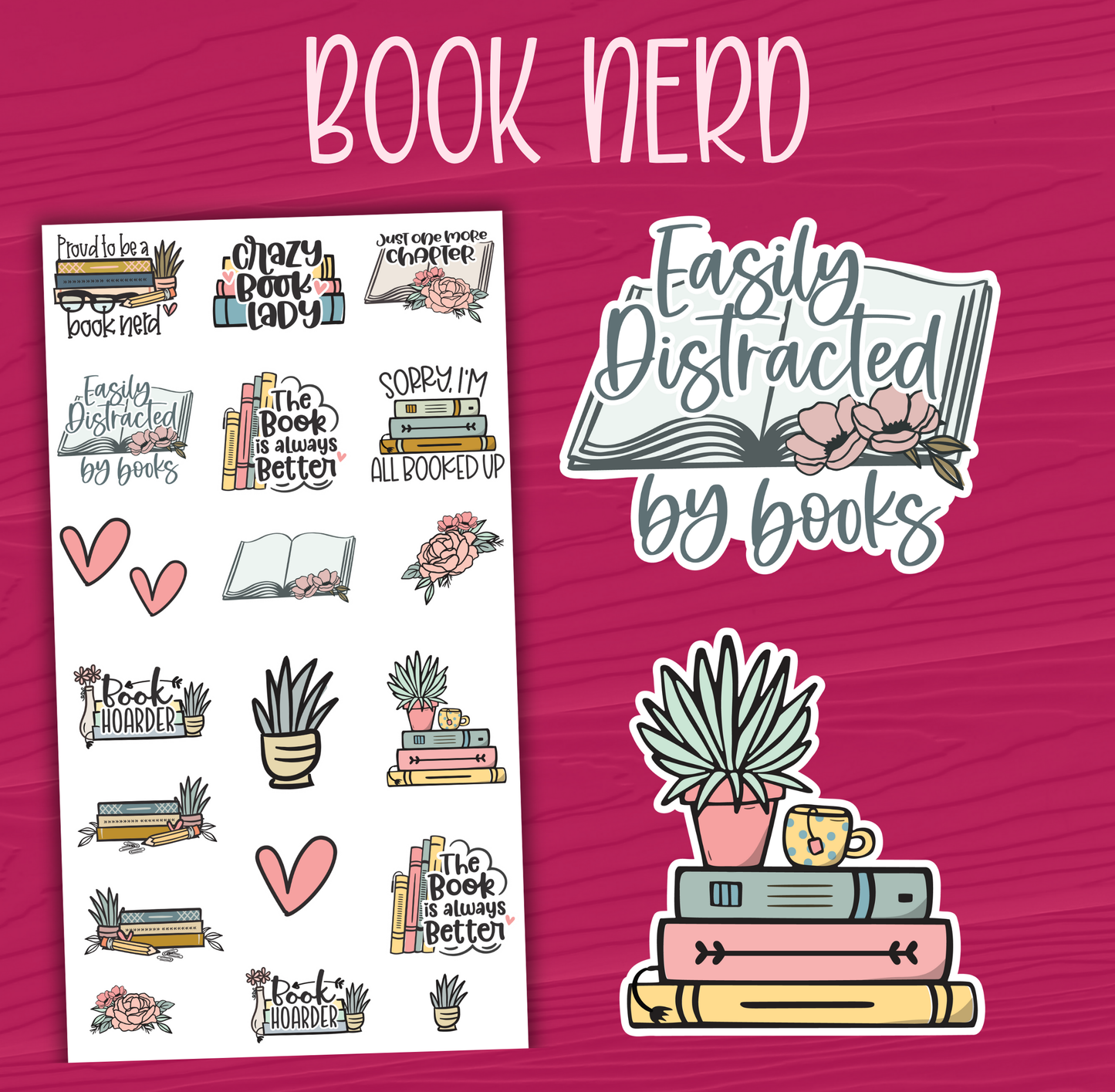 Book Nerd Stickers