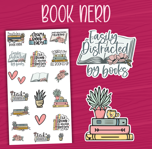Book Nerd Stickers