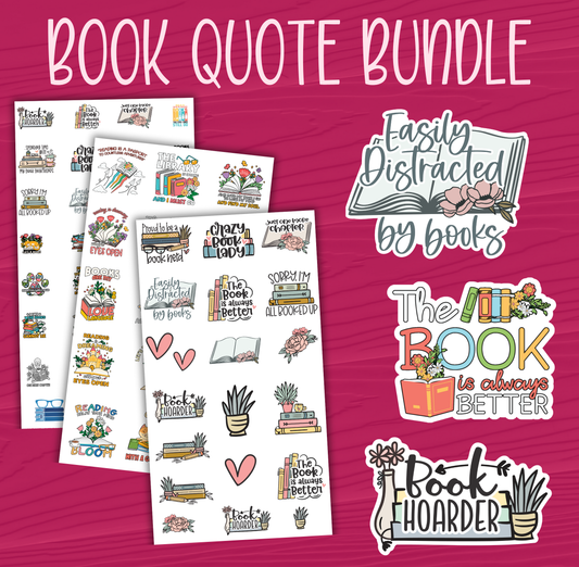 Book Quote Sticker Bundle