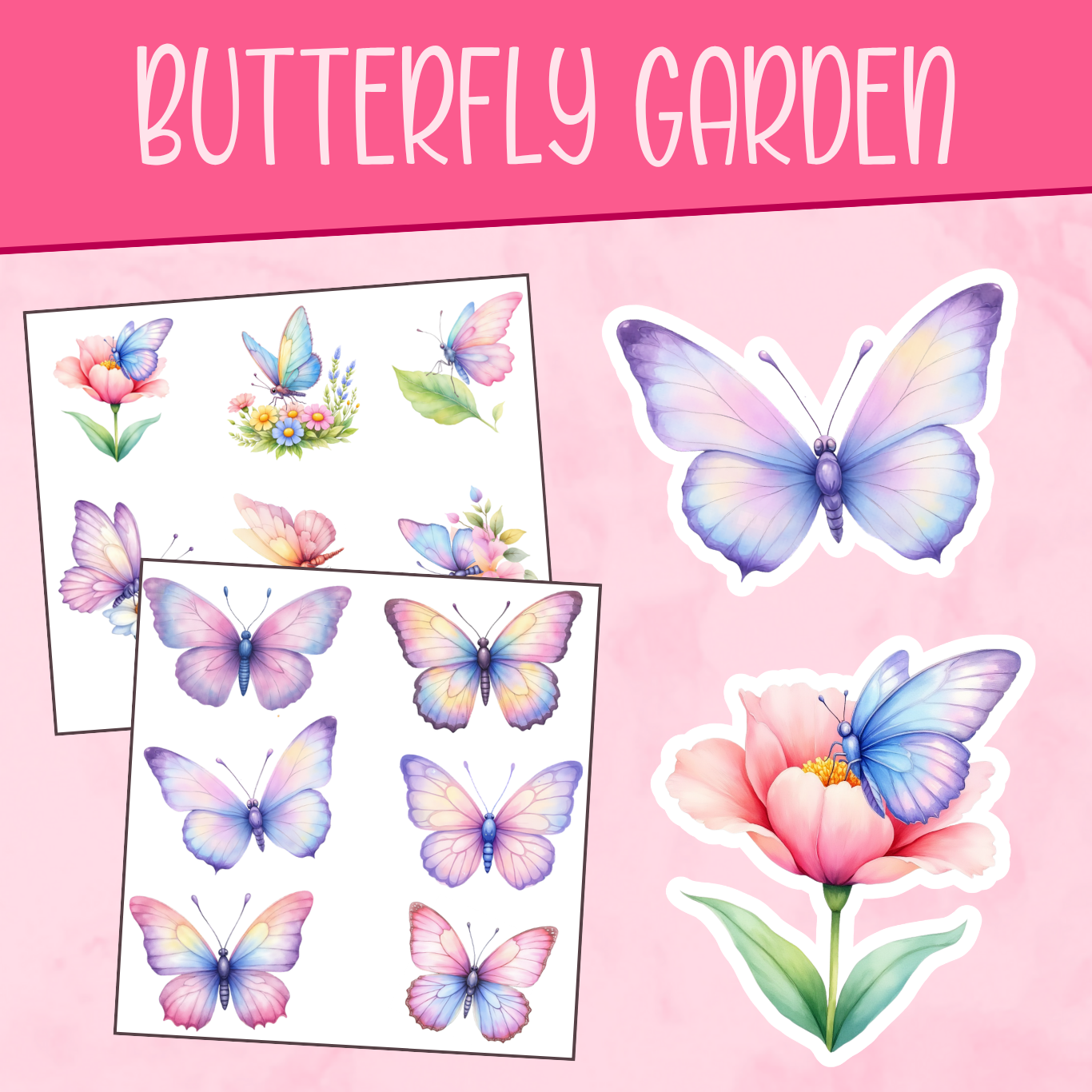 Butterfly Garden Stickers