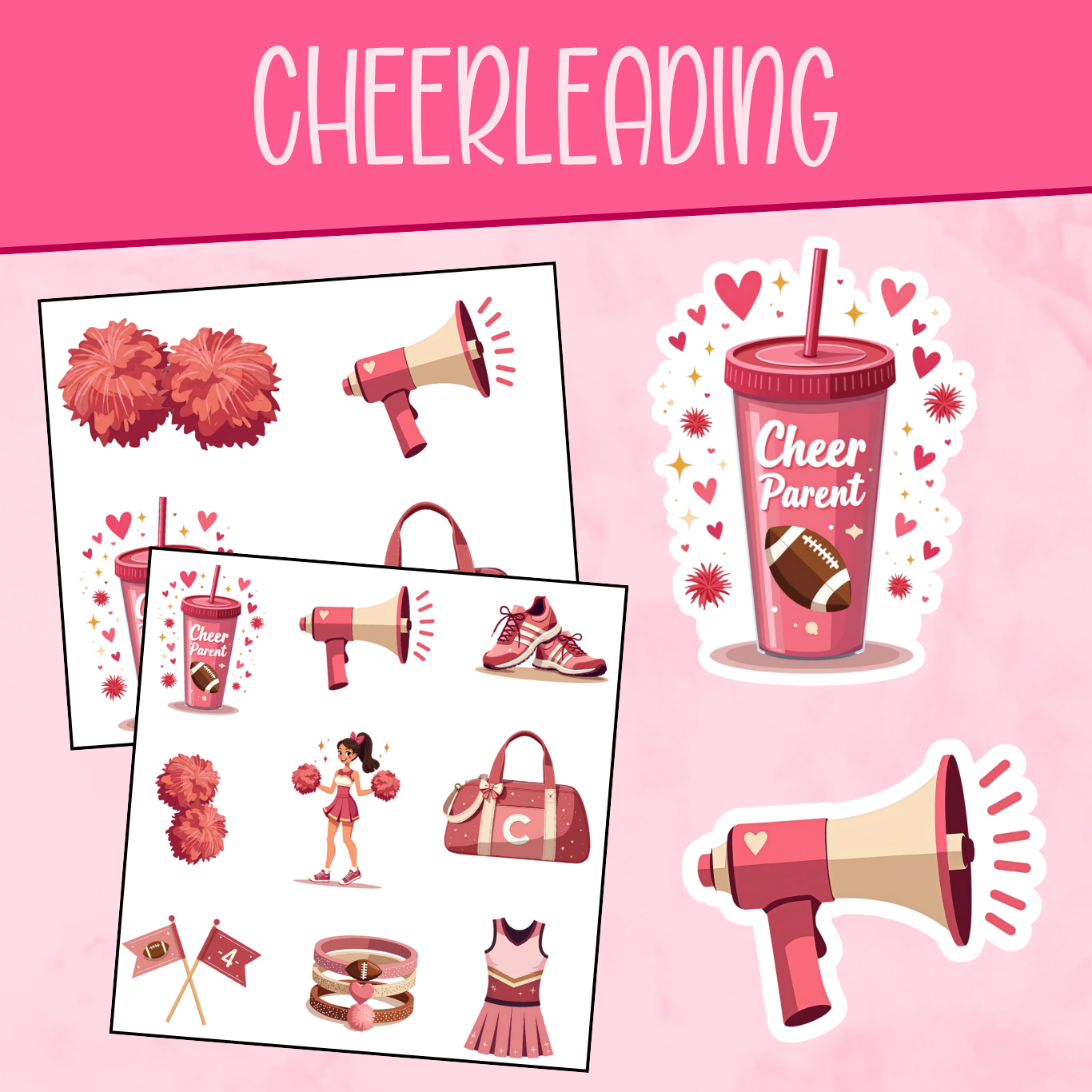 Cheer Stickers