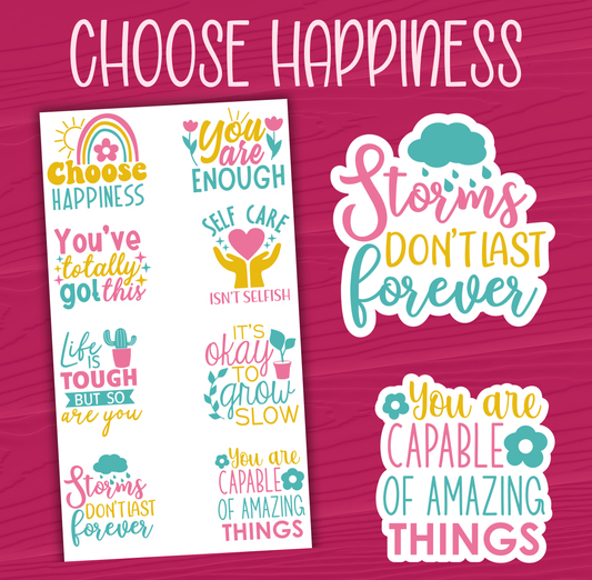 Choose Happiness Stickers