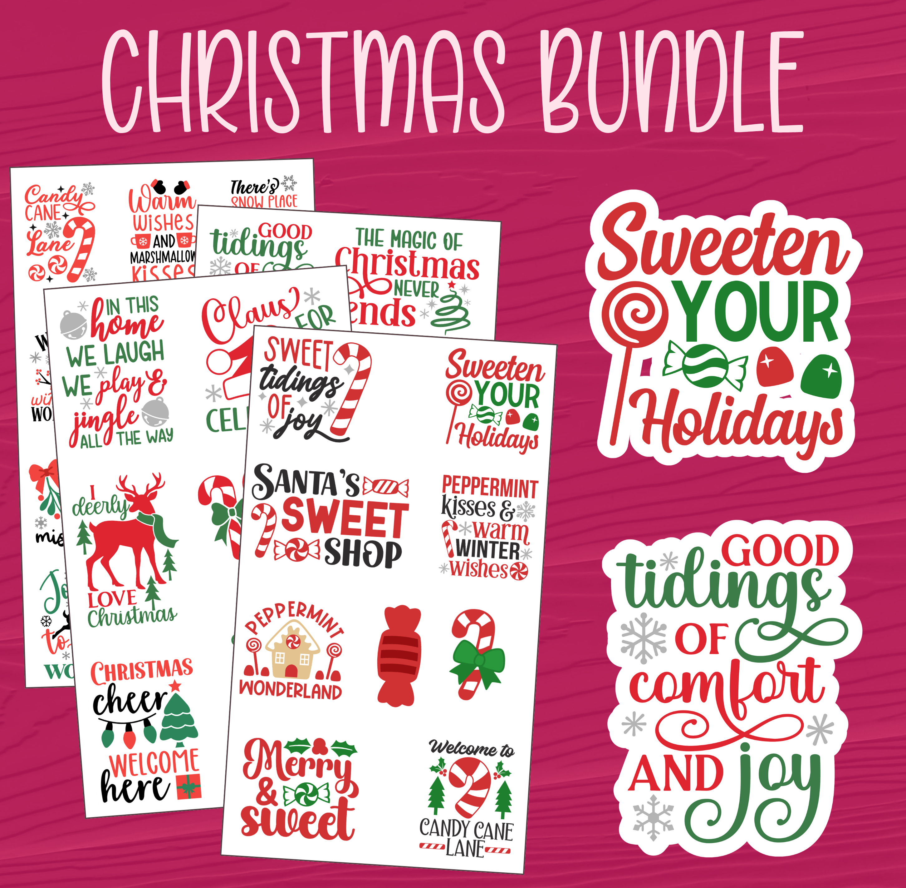 Christmas Quotes Sticker Bundle