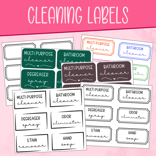 Cleaning Label Stickers