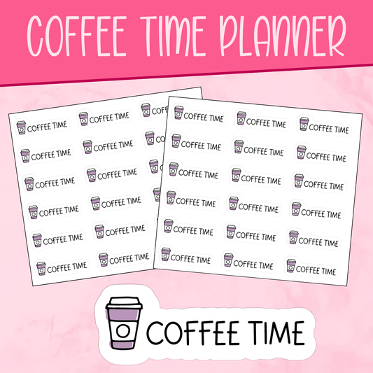 Coffee Time Planner Stickers