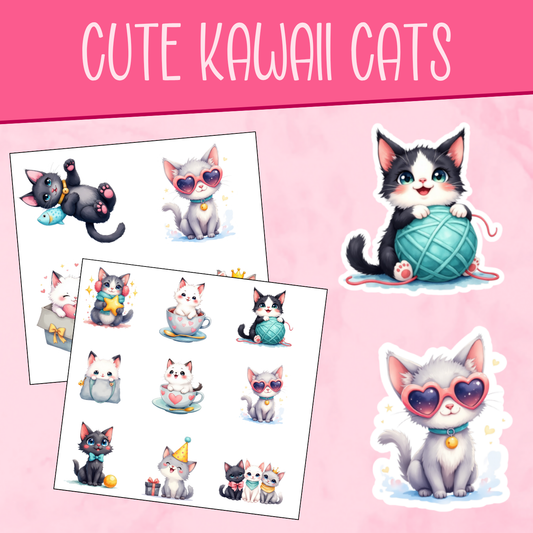 Cute Kawaii Cat Stickers
