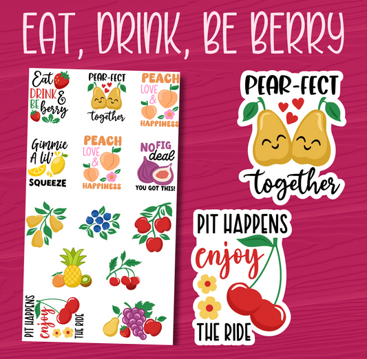 Eat, Drink & Be Merry Stickers