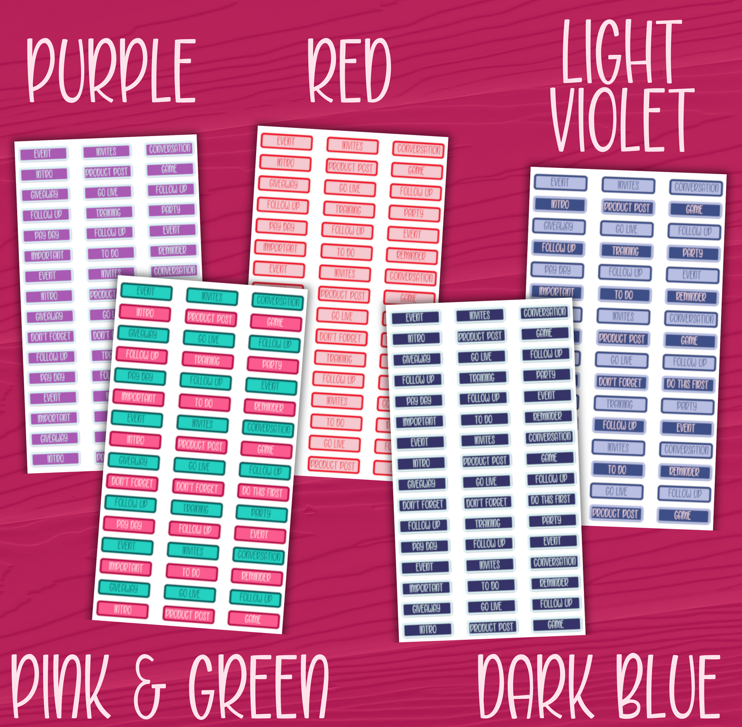 Event Label Stickers