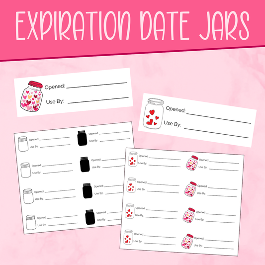 Expiration Date Jar Stickers