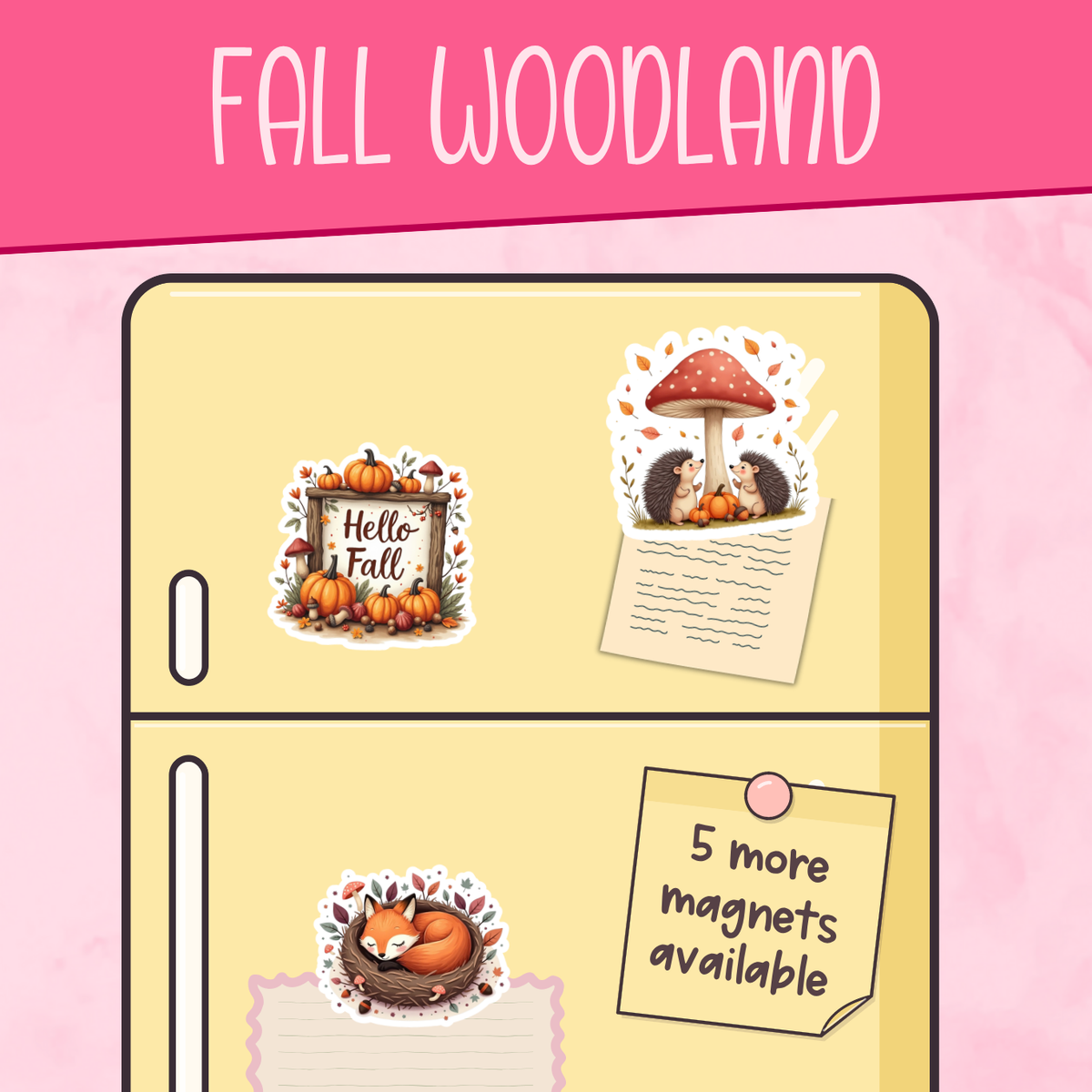 Fall Woodland Decorative Magnets (small)