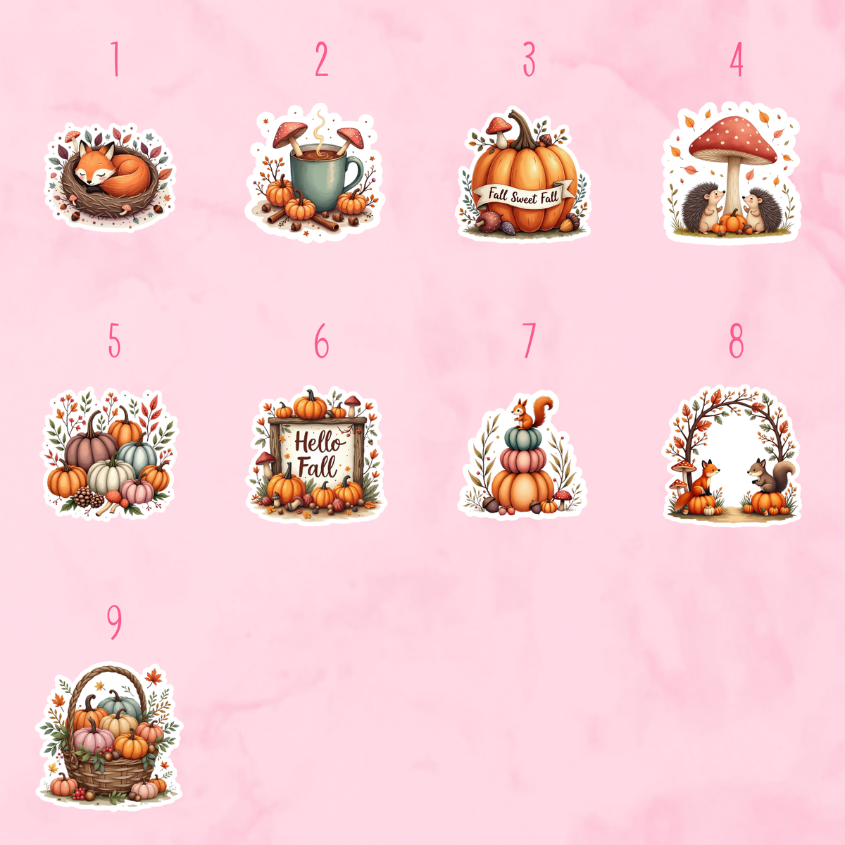 Fall Woodland Decorative Magnets