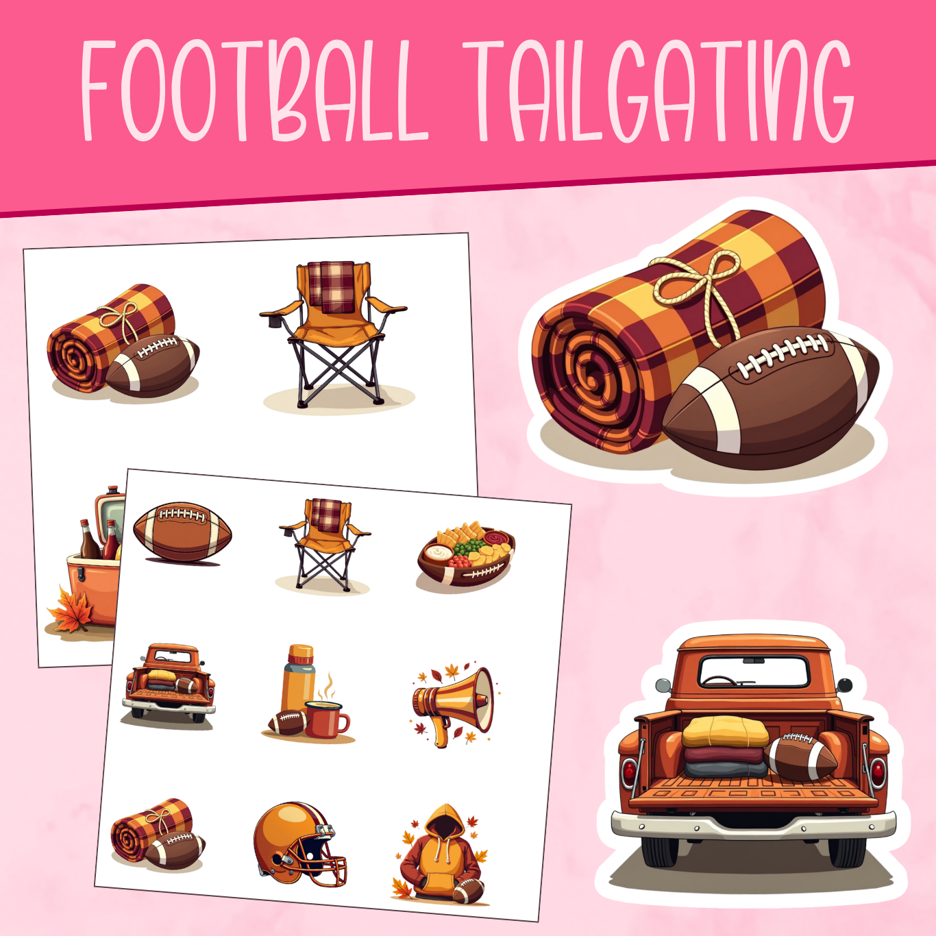 Football Tailgating Stickers