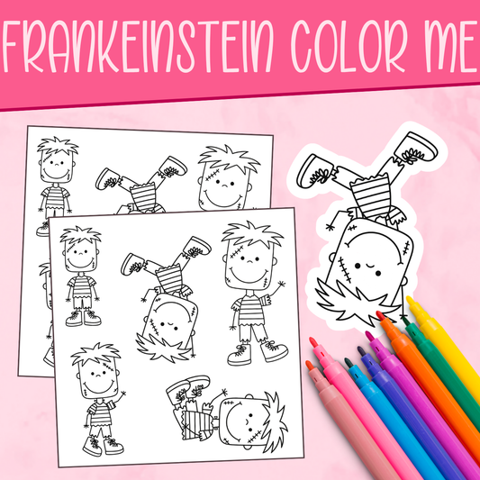 Frankenstein Cartoon Color Me Stickers