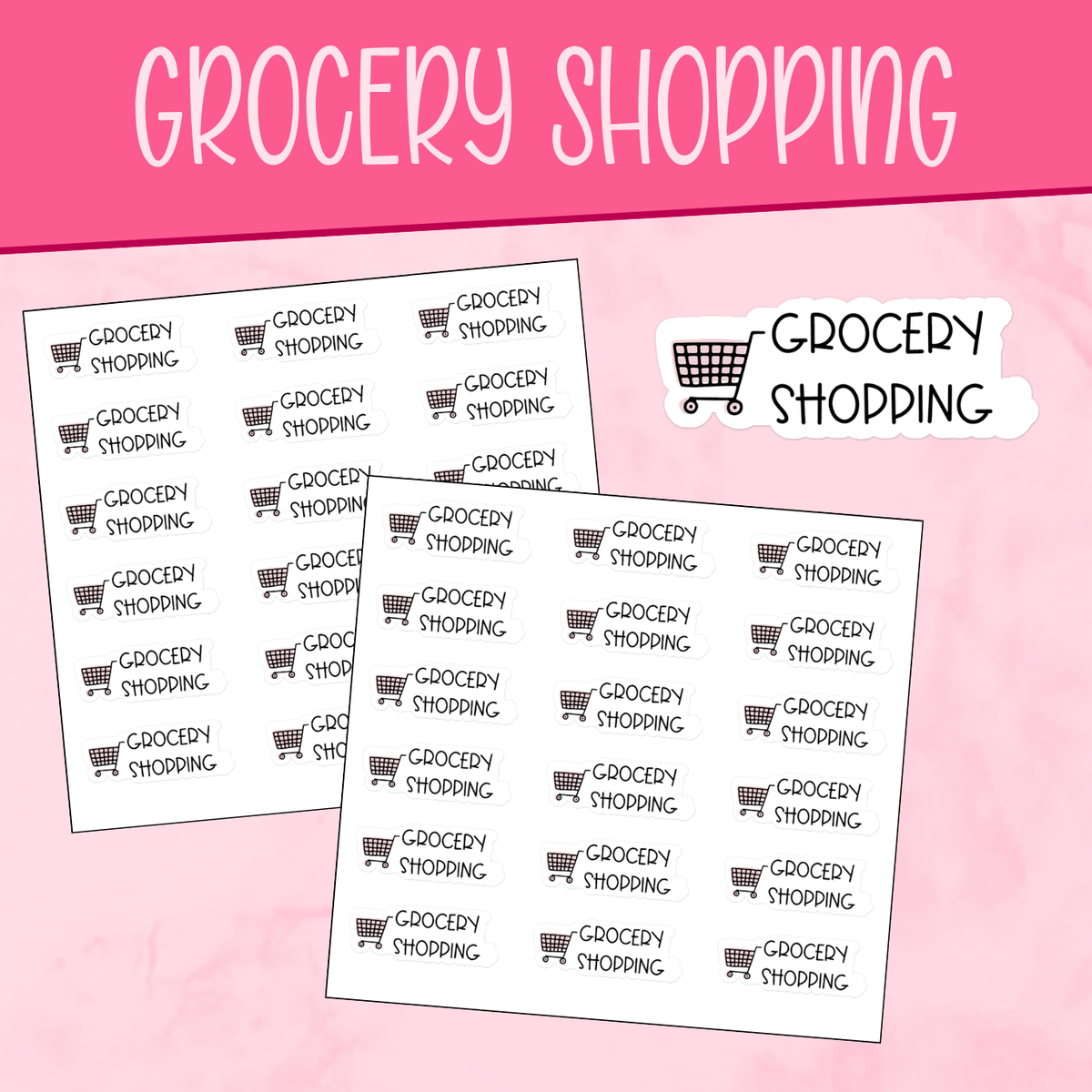 Grocery Shopping Planner Stickers