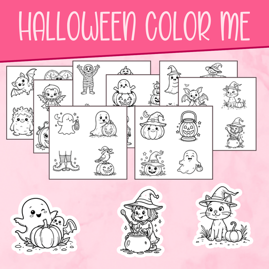 Halloween Color Me Stickers