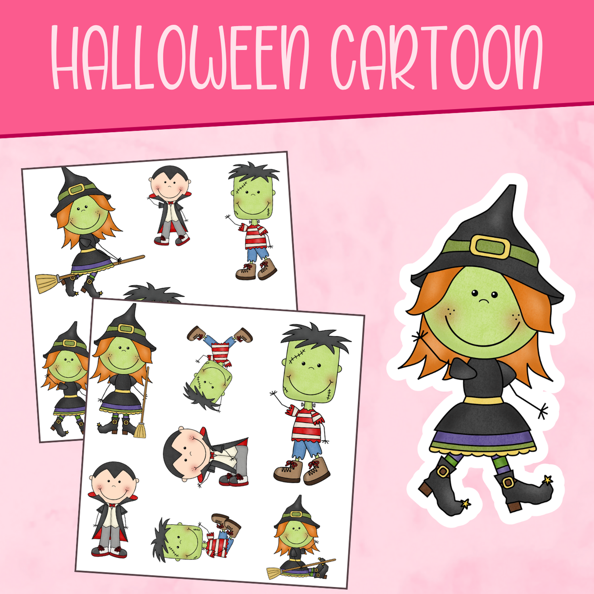 Halloween Cartoon Stickers
