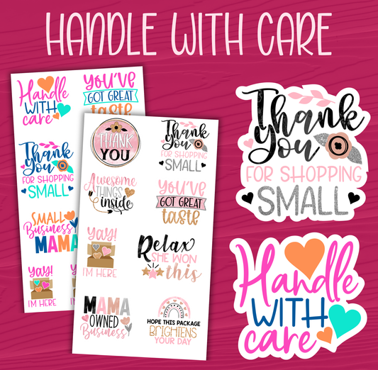Handle with Care Stickers