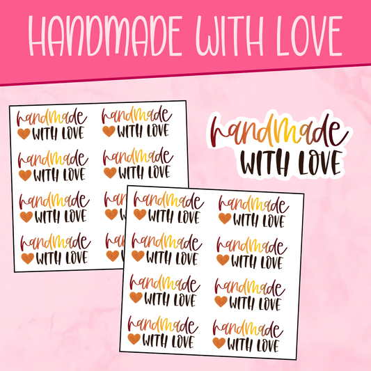 Handmade with Love Stickers