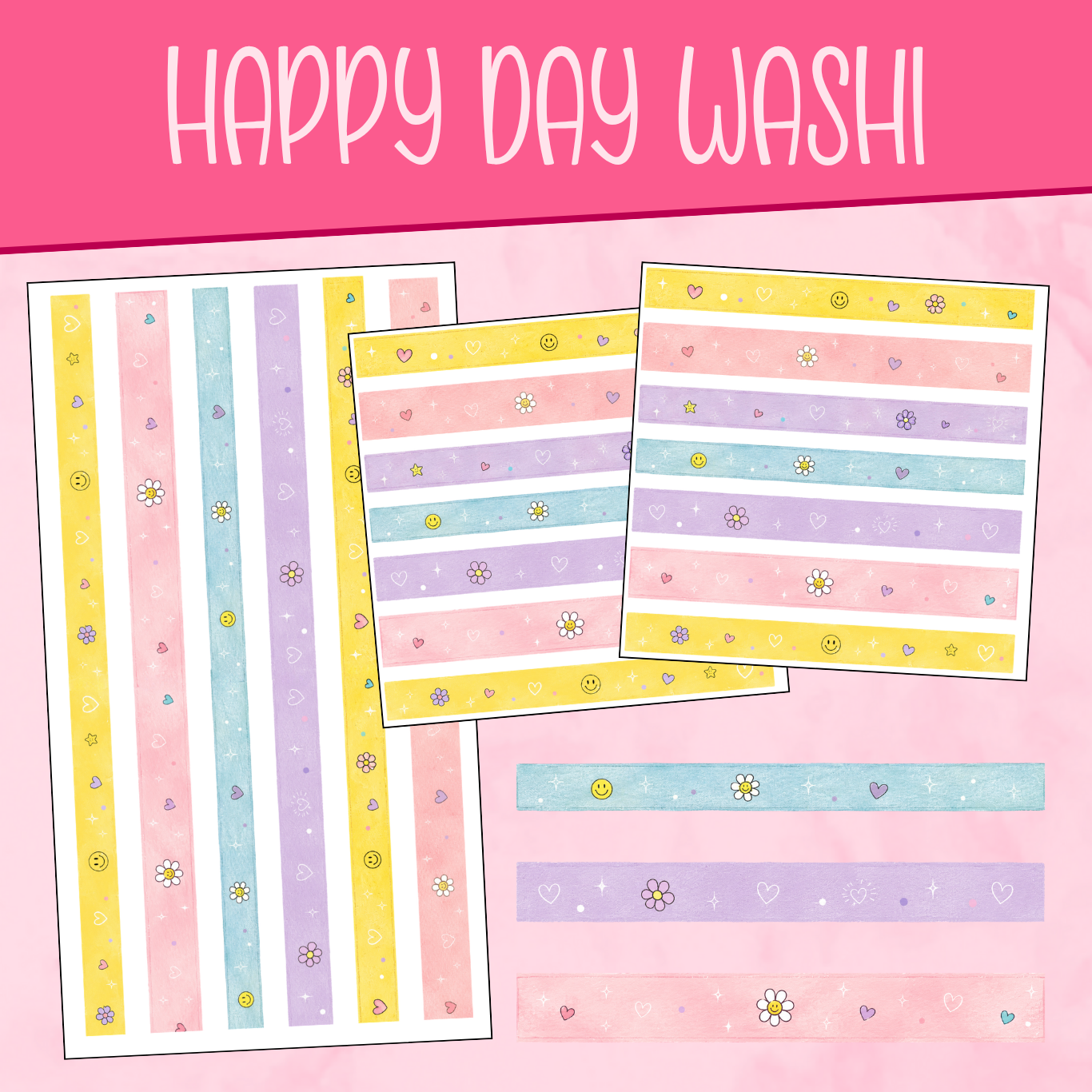 Happy Day Washi Stickers