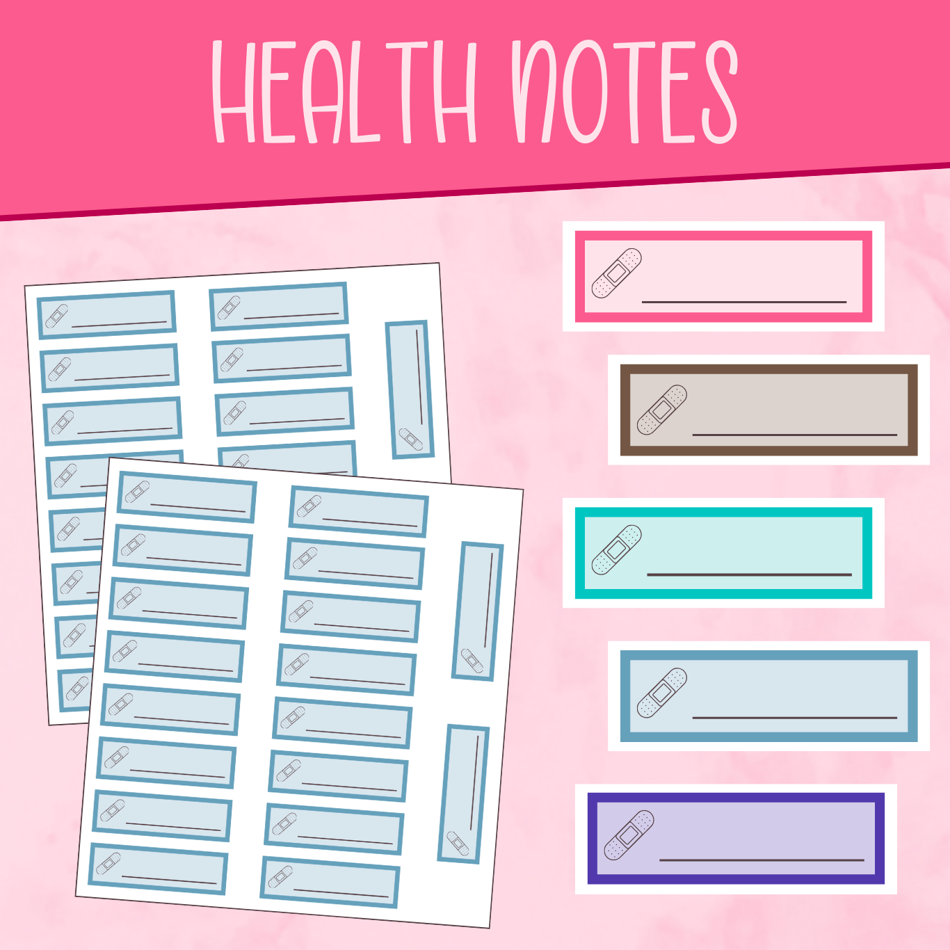 Health Note Stickers