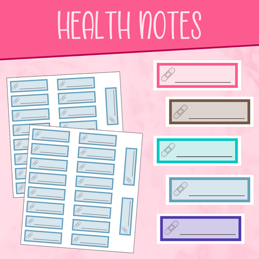 Health Note Stickers