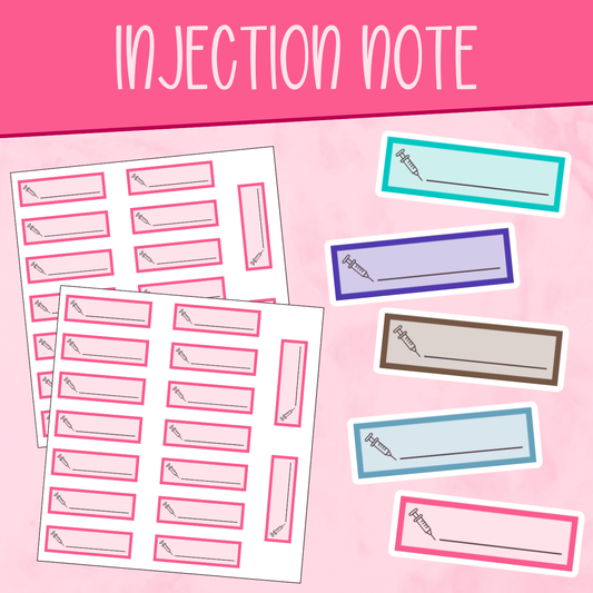 Injection Note Stickers