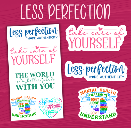 Less Perfection Stickers
