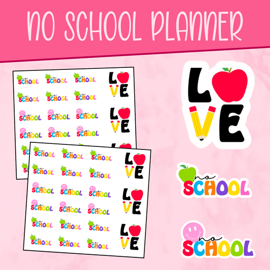 No School Planner Stickers