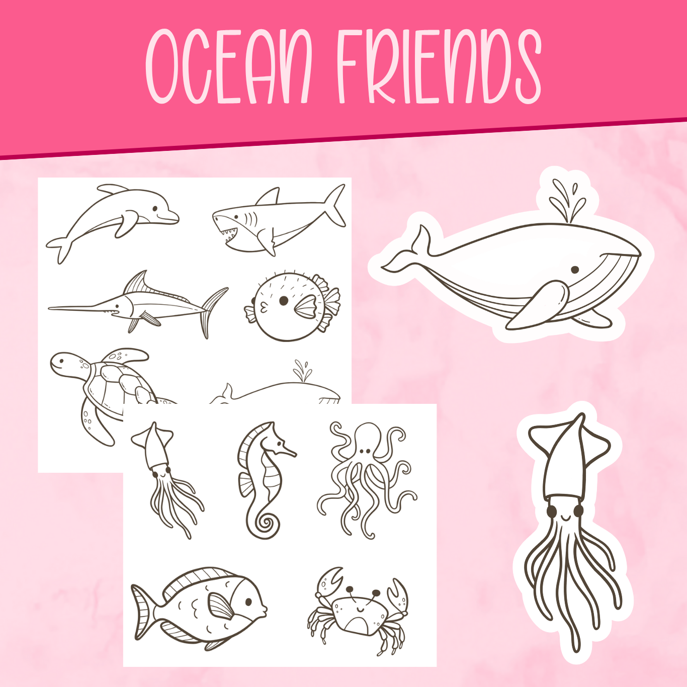 Ocean Friends Color Me Stickers