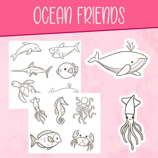 Ocean Friends Color Me Stickers