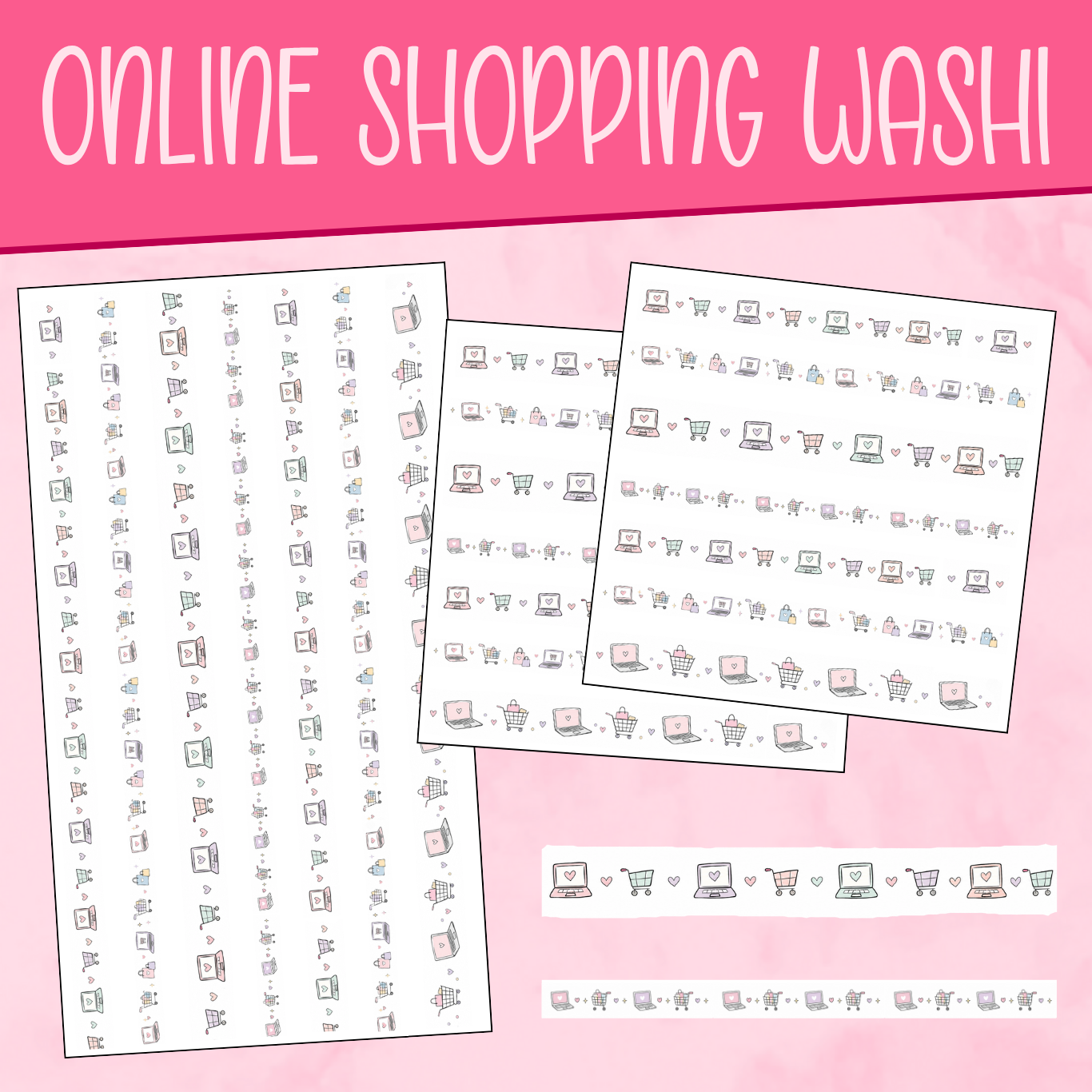 Online Shopping Washi Stickers