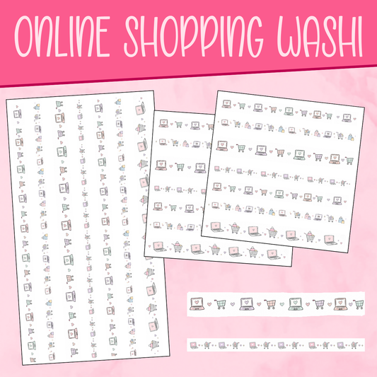 Online Shopping Washi Stickers