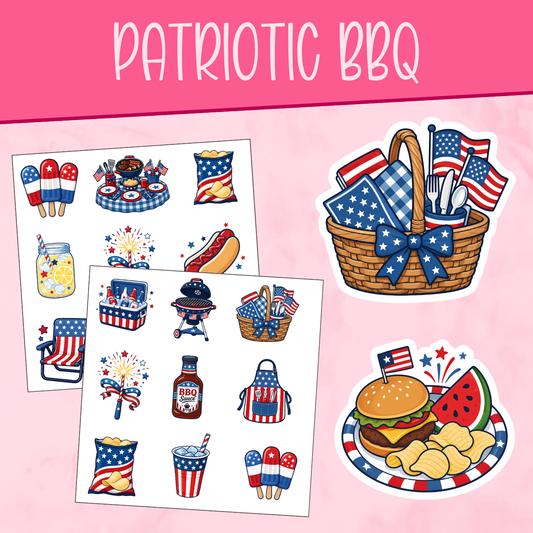 Patriotic BBQ Stickers