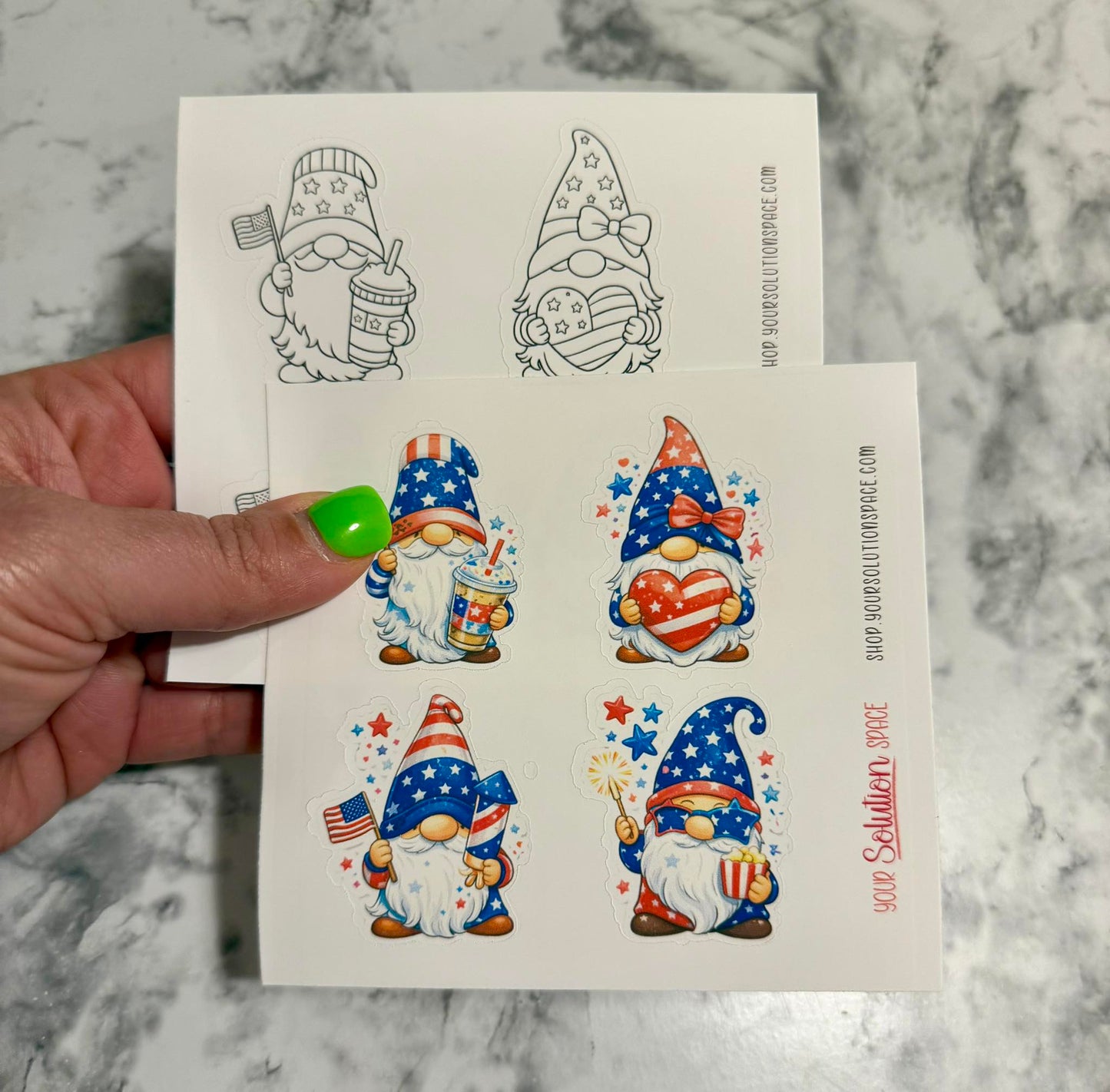 Patriotic Gnome Stickers