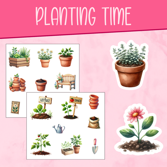 Planting Time Stickers