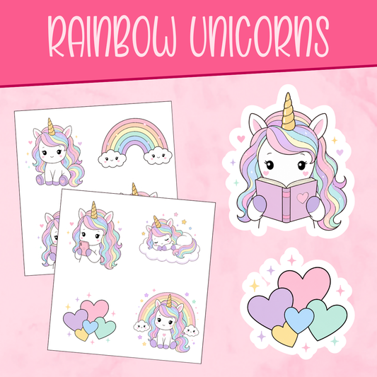 Rainbow Unicorn Stickers