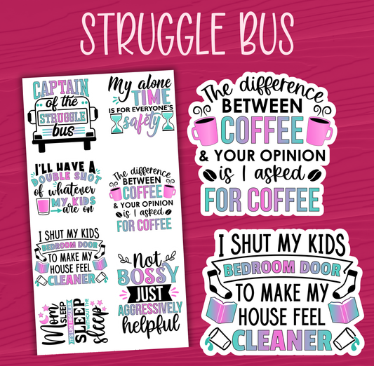 Struggle Bus Stickers