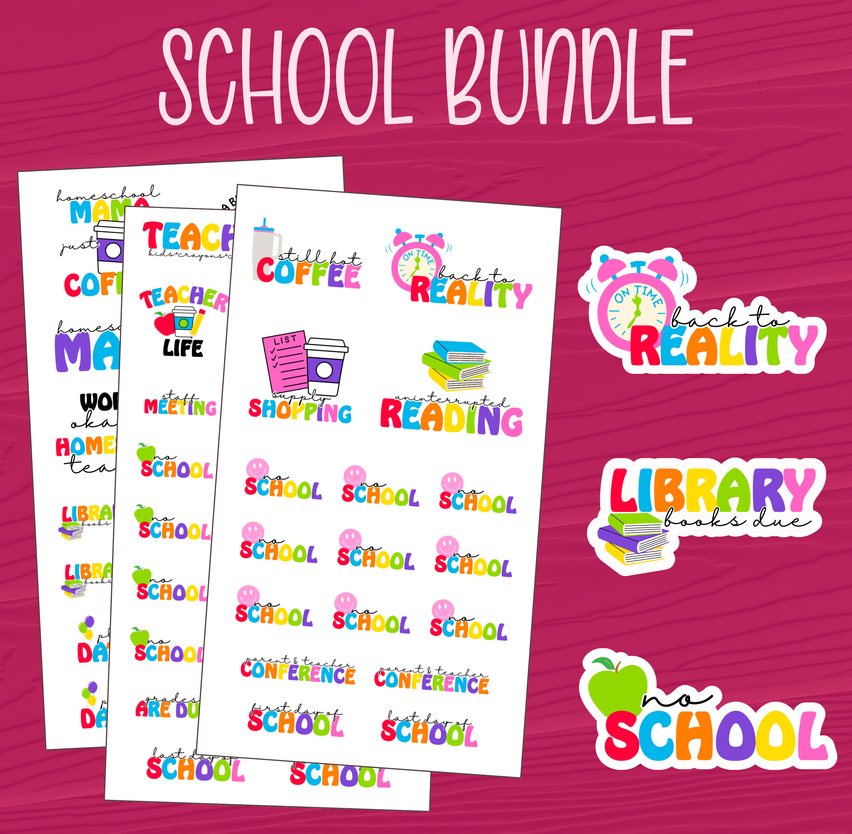 School Sticker Bundle